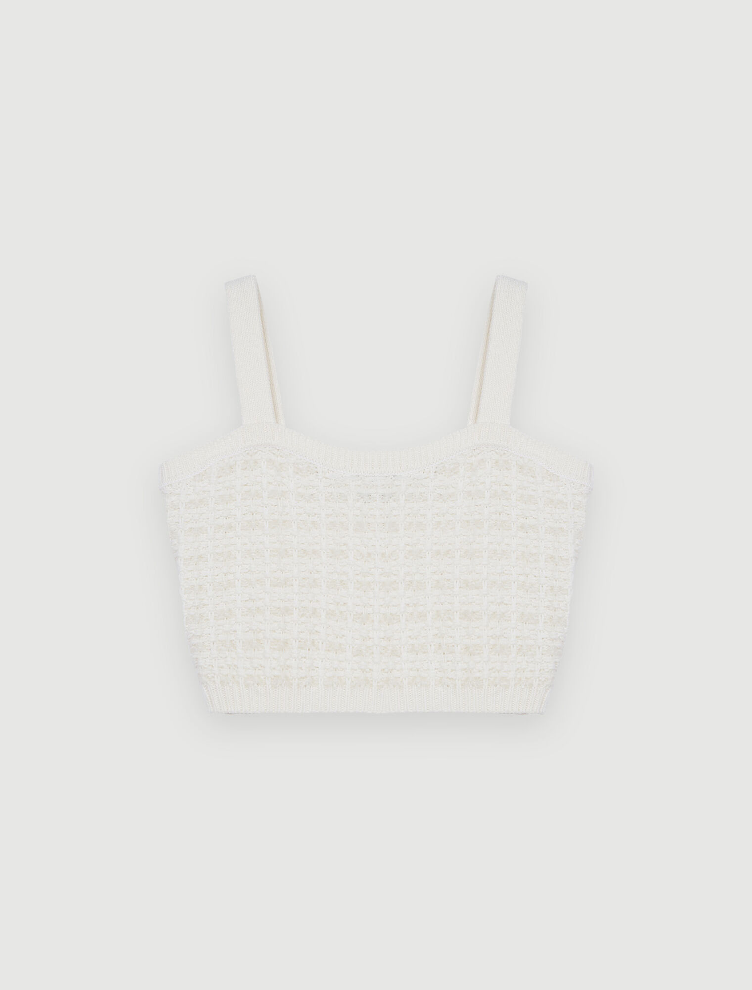 Tweed-style mesh bra