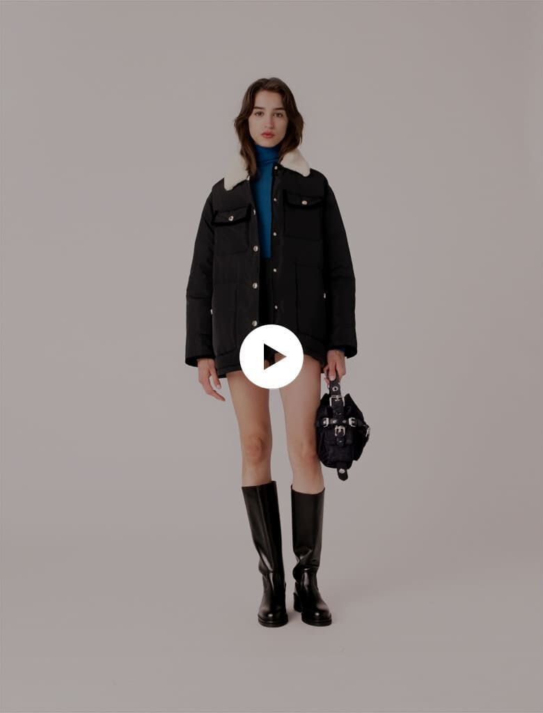 Quilted parka Black / Gray for Women | Maje