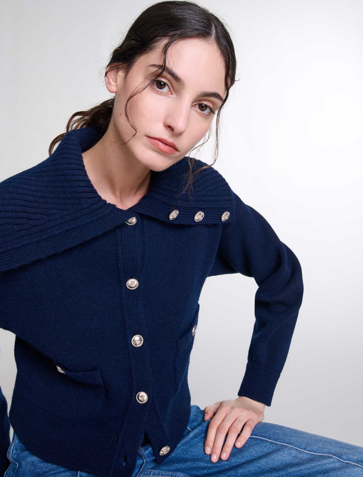 Wool-blend cardigan