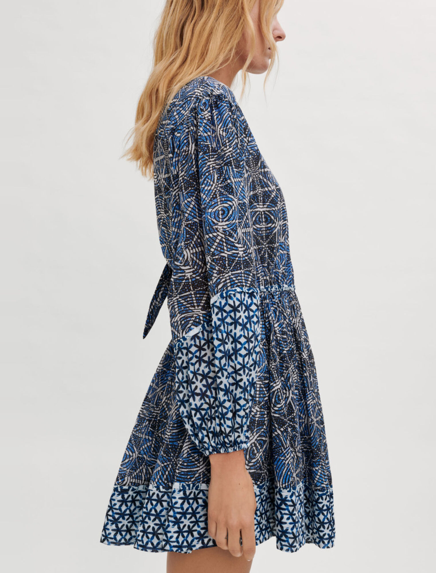 Printed cotton voile dress