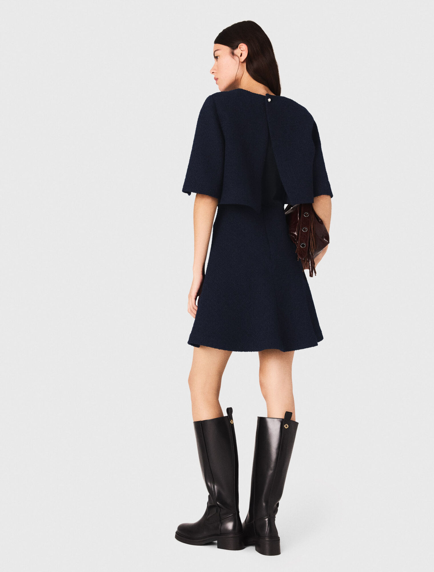 2-in-1 tweed dress