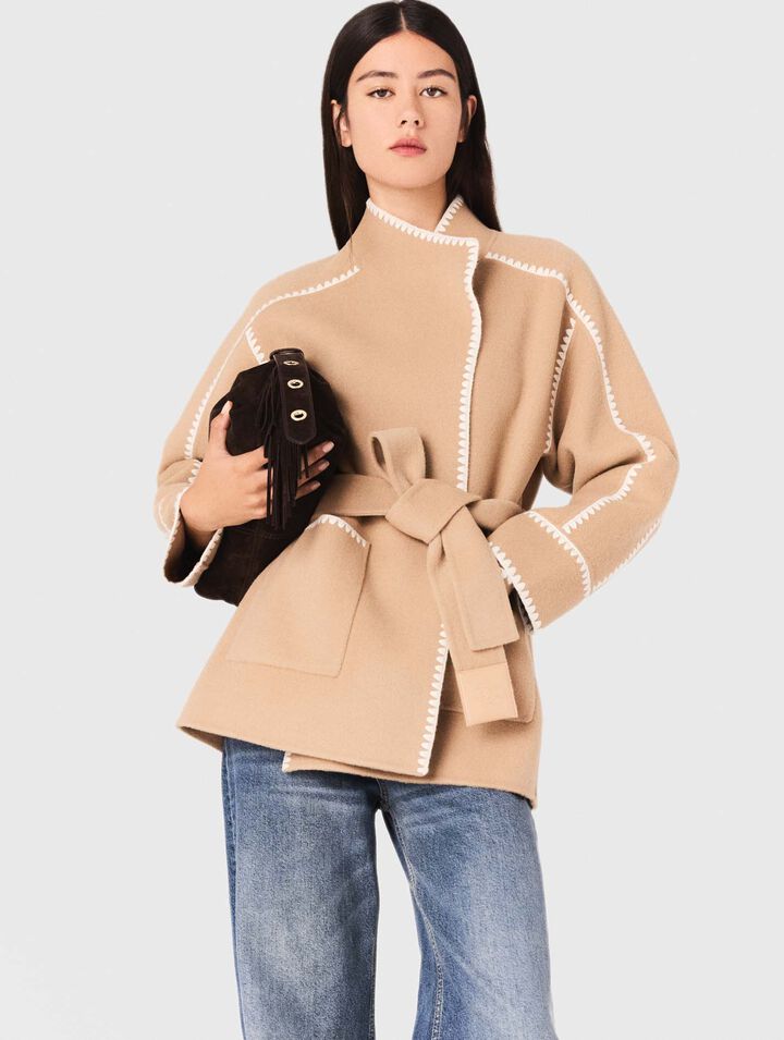 Short double-faced coat