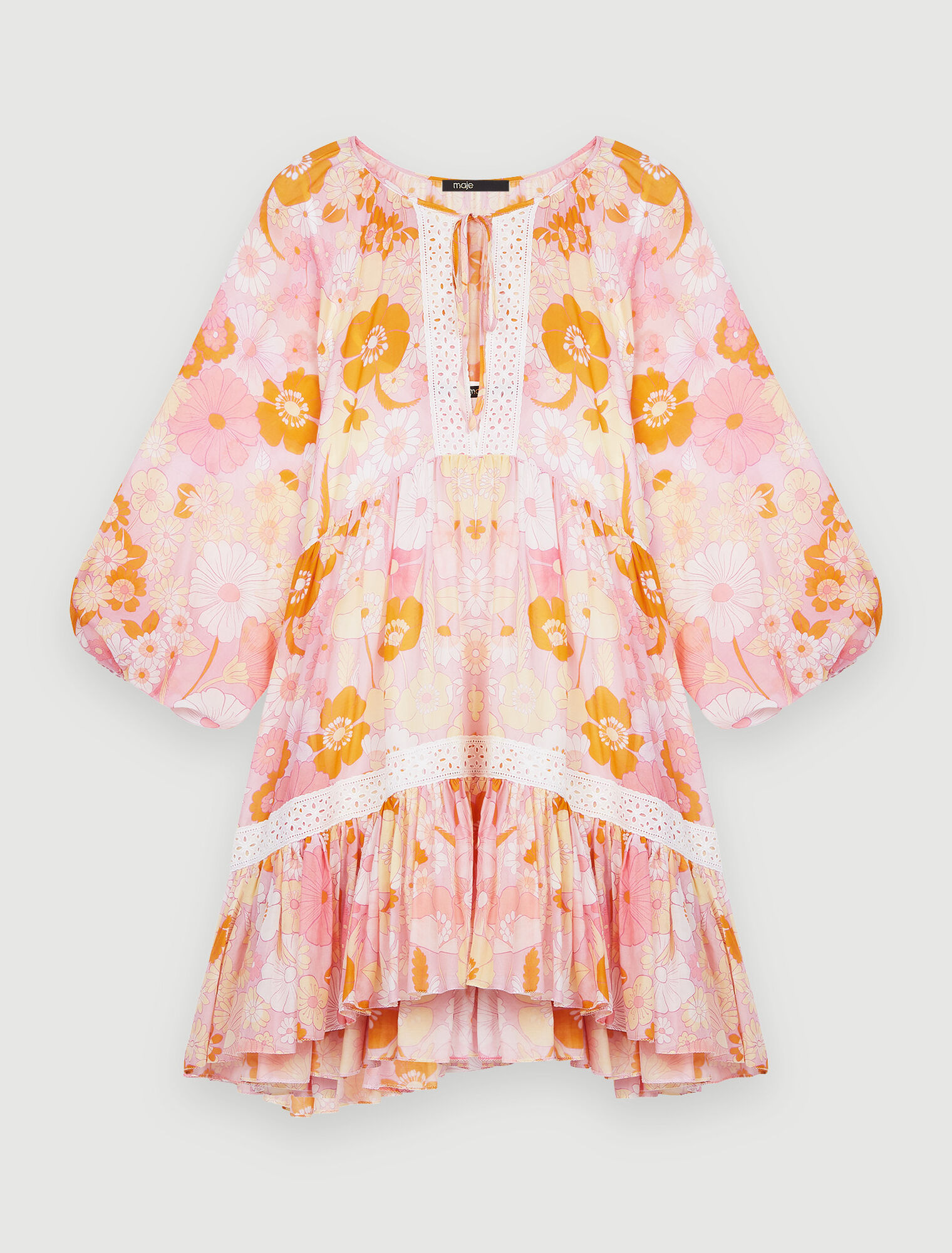 Cotton and silk voile dress