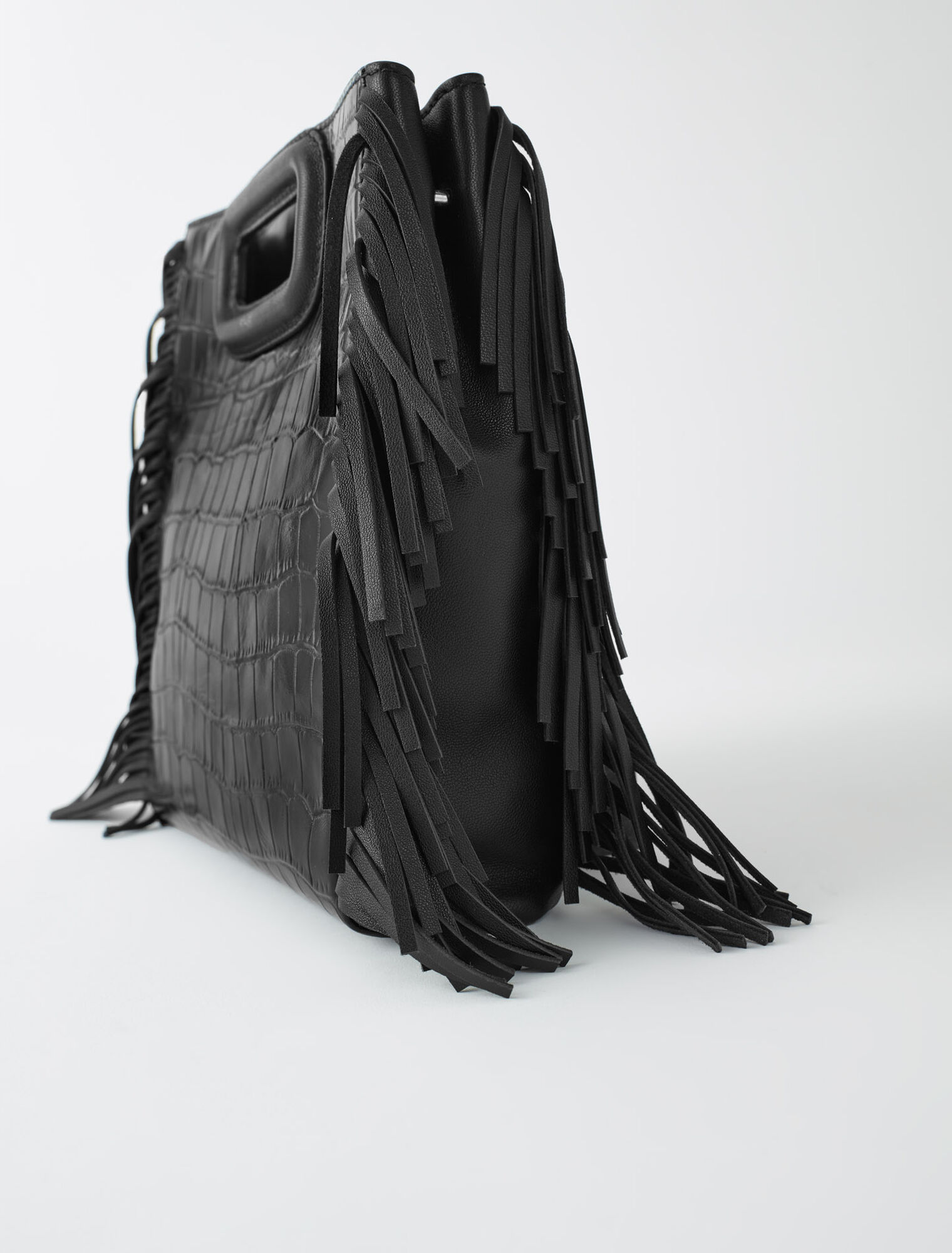 M bag in crocodile-effect leather - Crossbody bags | Maje