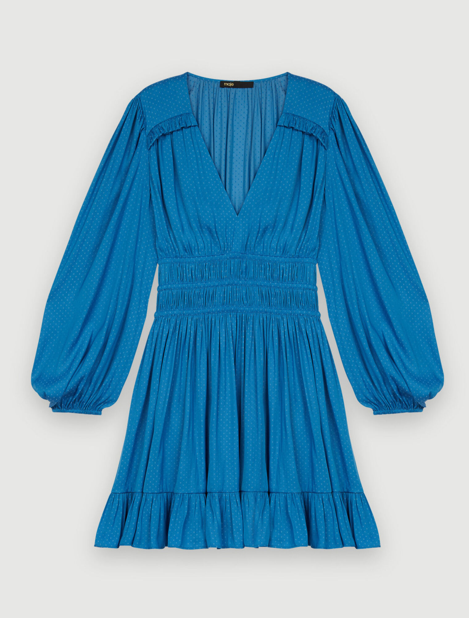 Ruffled satin dress