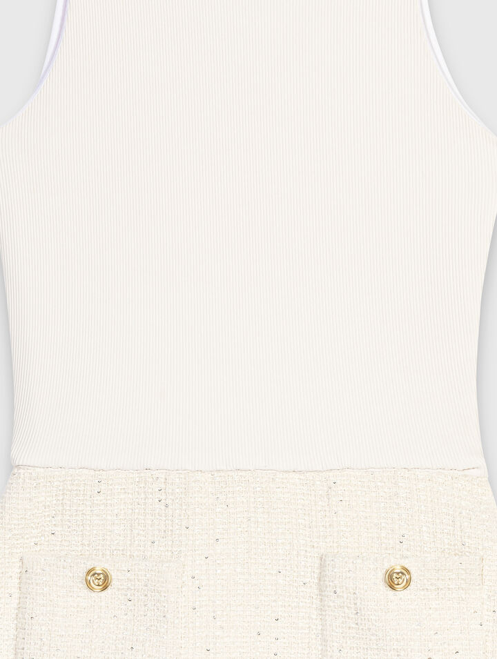 2-in-1 tweed dress