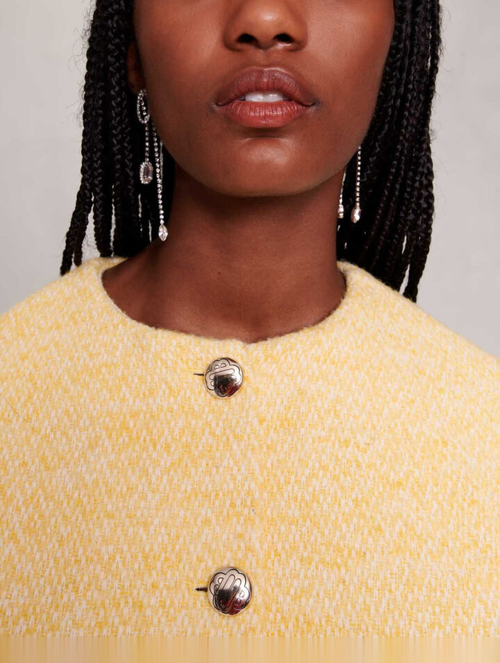 Cropped jacket in tweed