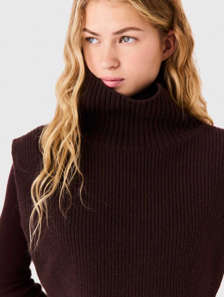 Wool and cashmere collar