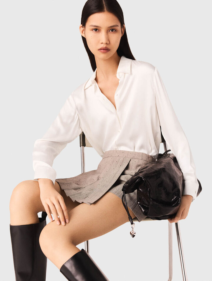 White silk shirt