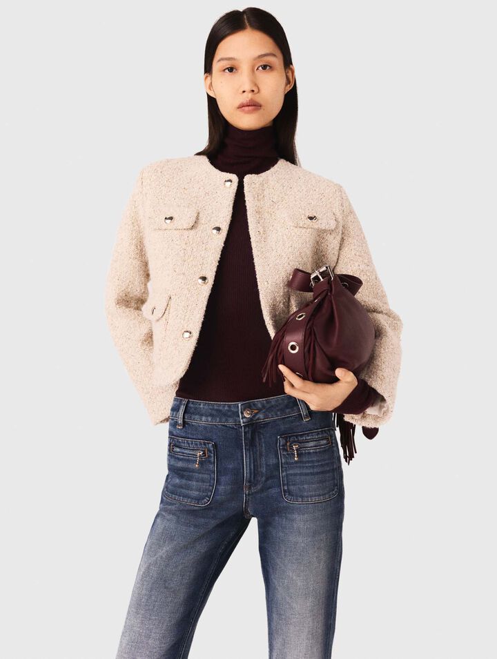 Short boucle tweed jacket