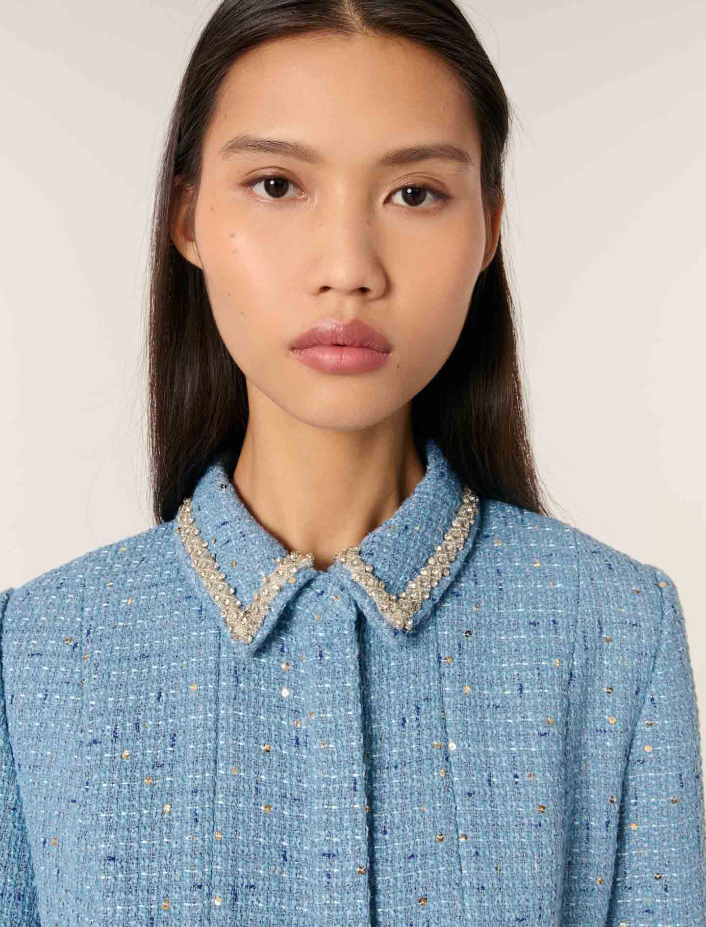 商品画像：Sequin tweed short dress - Short dresses | Maje 3