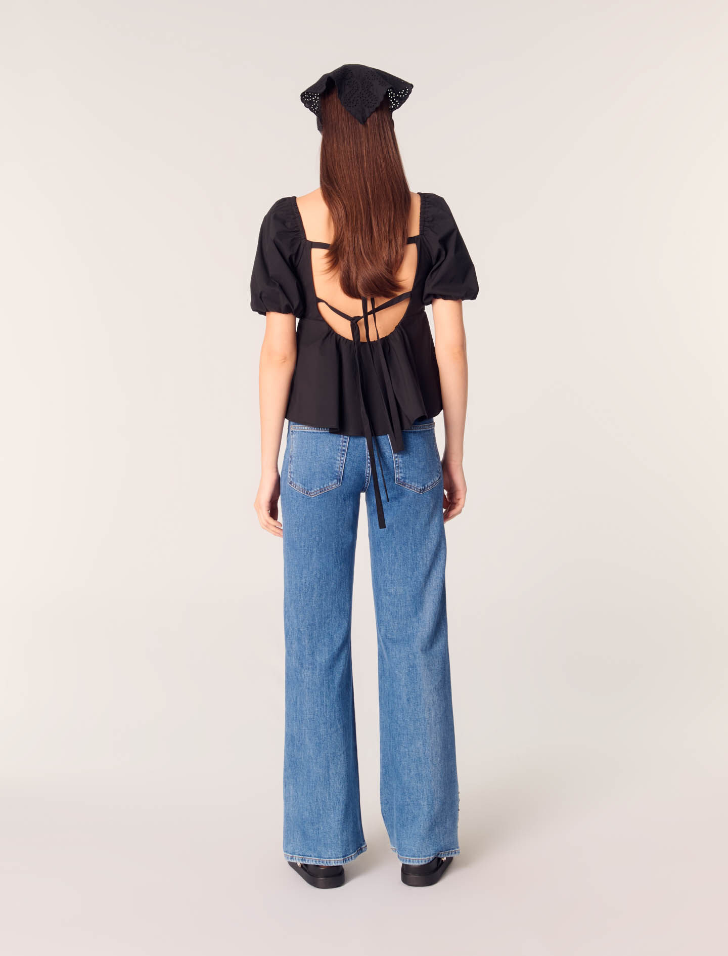 Embroidered jeans with rhinestones Blue for Women | Maje
