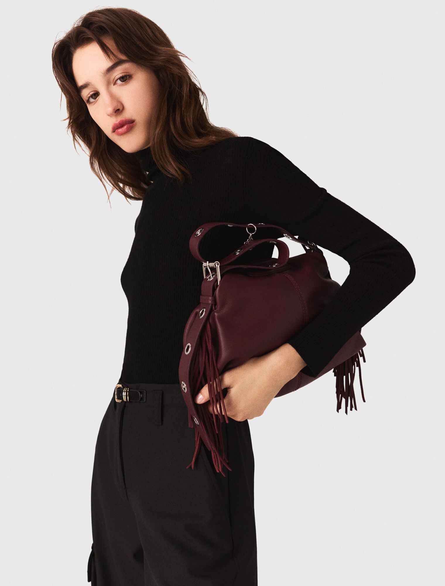 Second-skin high-neck jumper