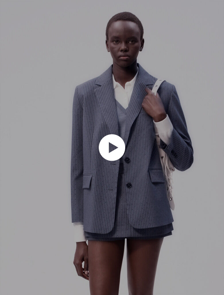 Rhinestone suit jacket Suit jackets Maje