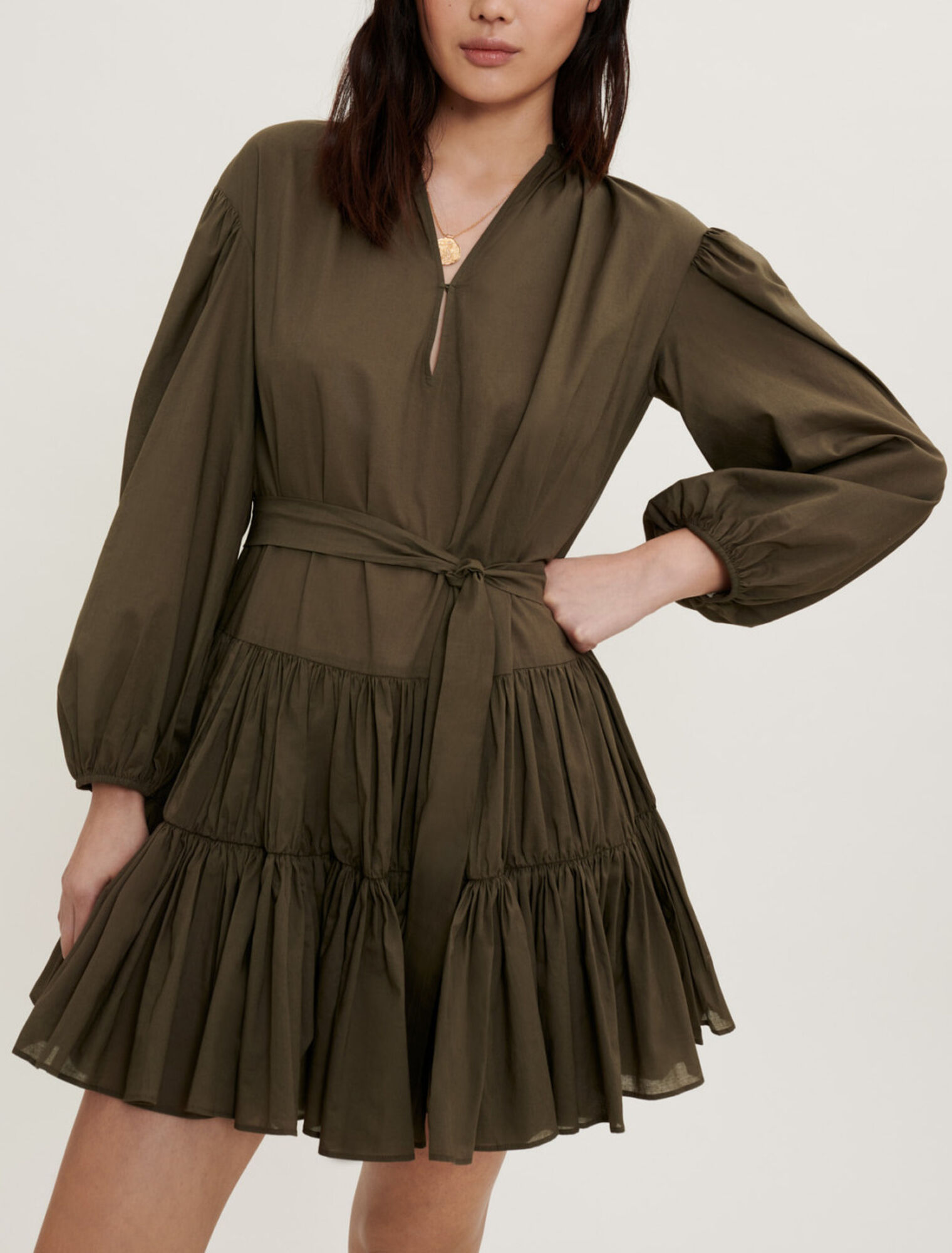 Belted cotton dress