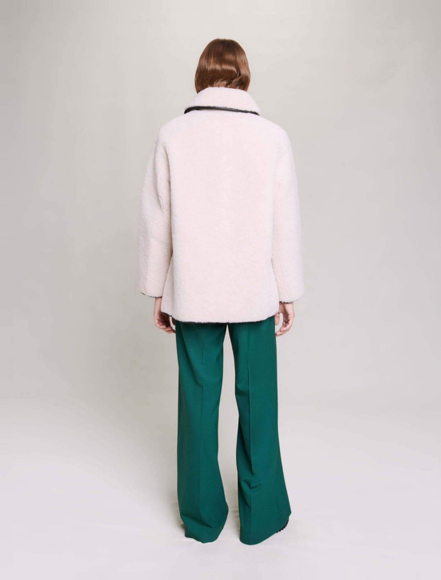 Mid-length shearling coat