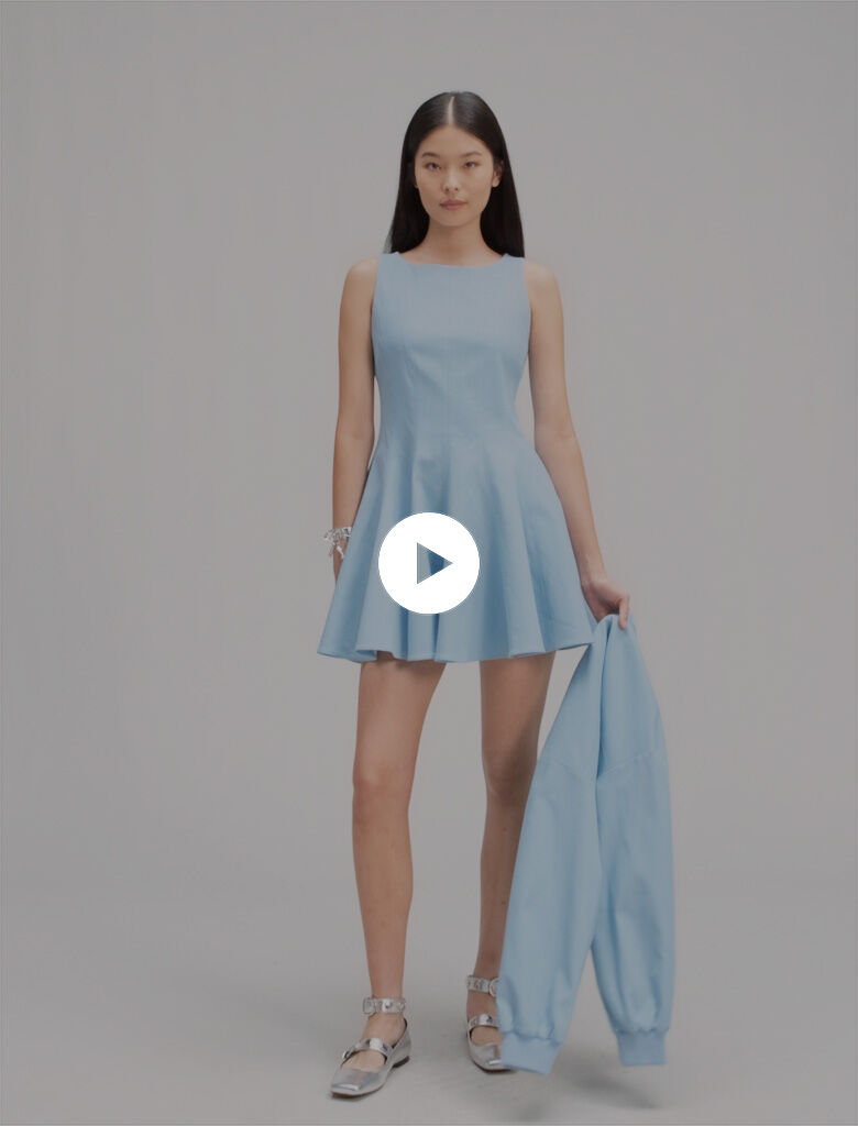 Short flared cotton dress