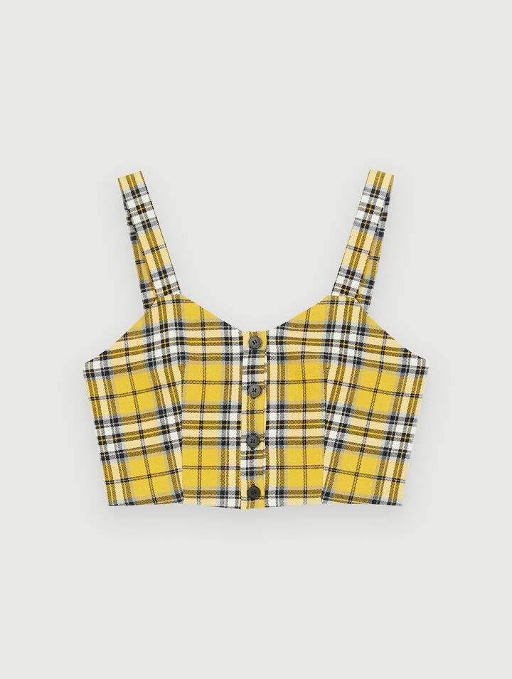 Tartan plaid crop top