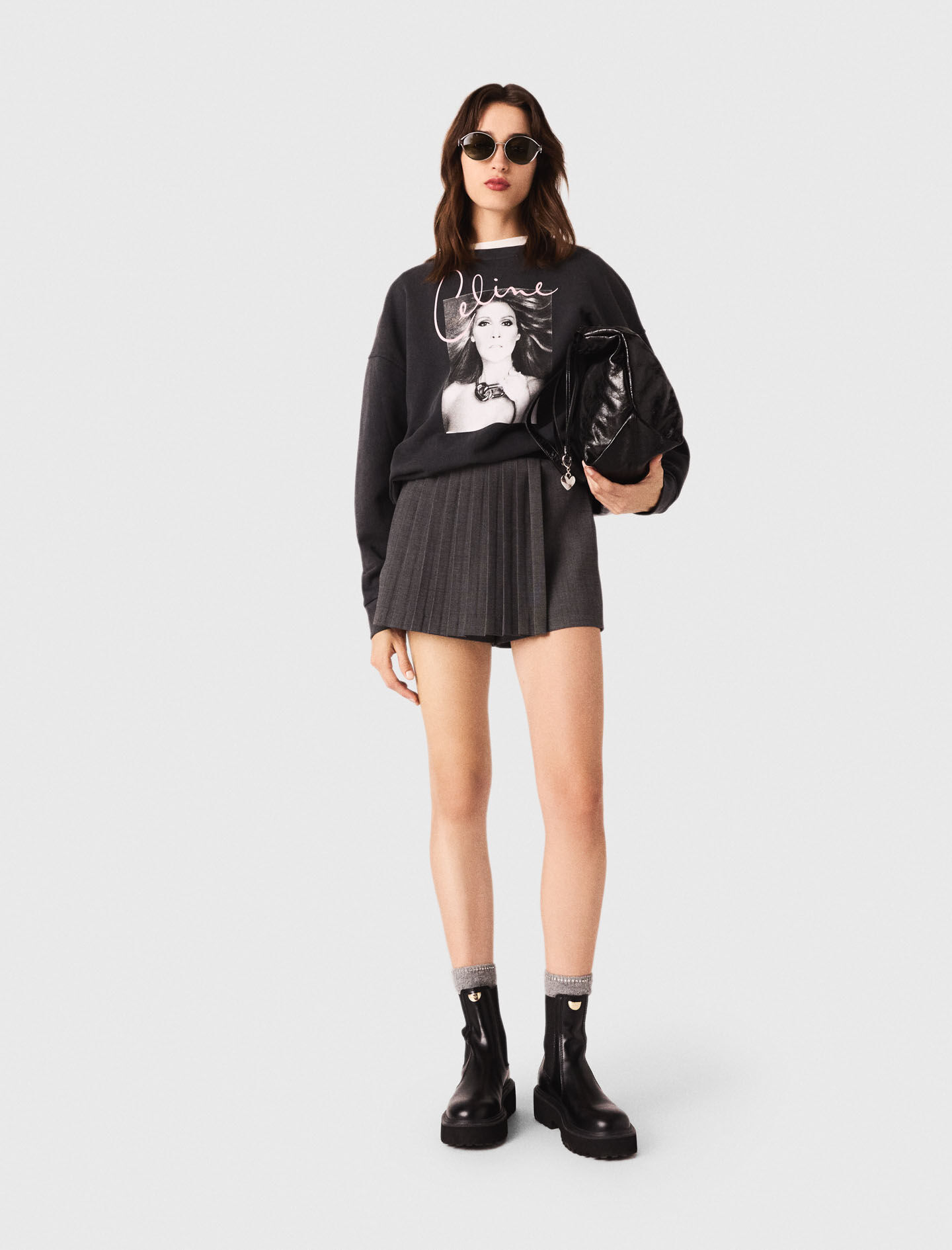 Maje x Céline Dion sweatshirt Black / Gray for Women | Maje