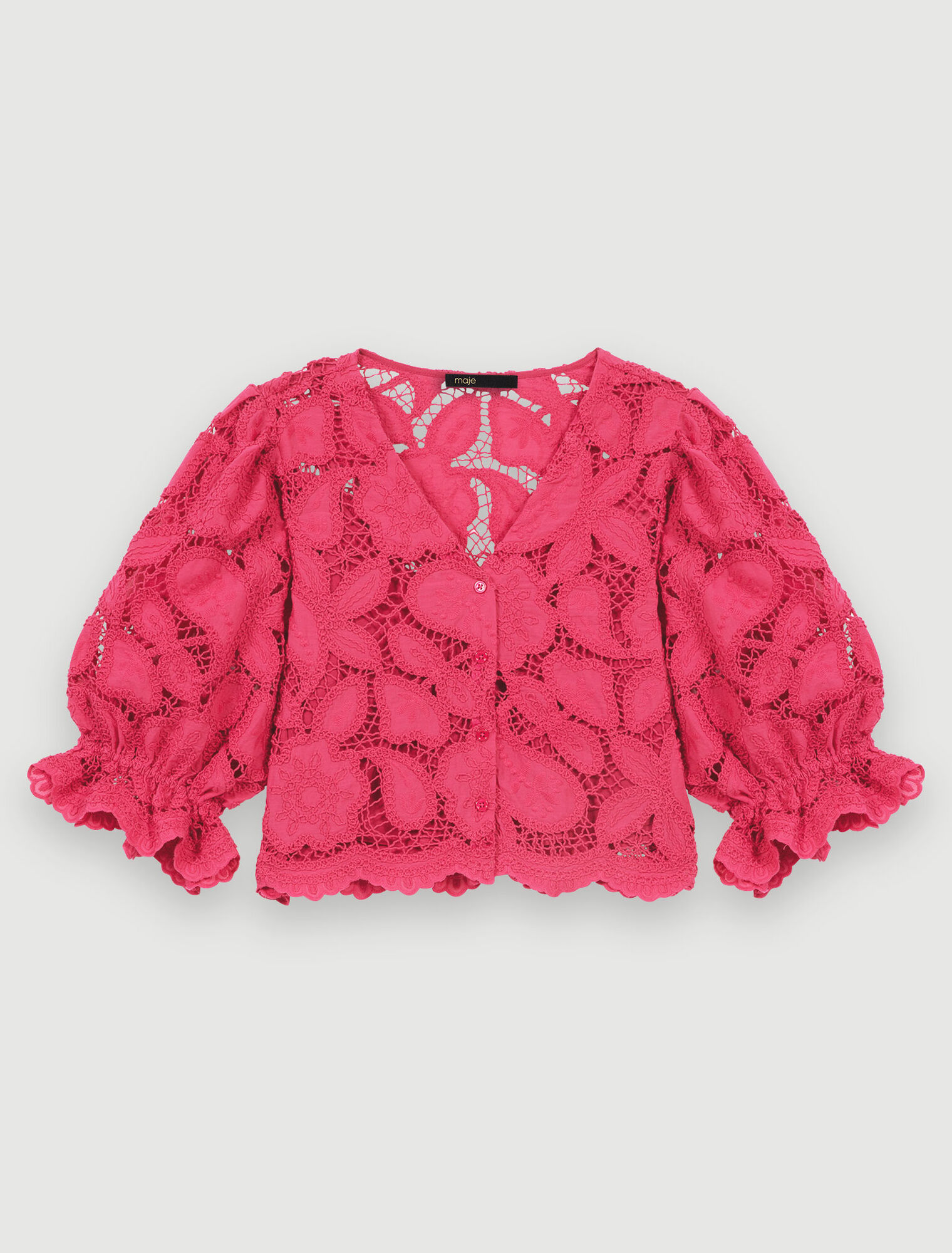 Openwork short shirt