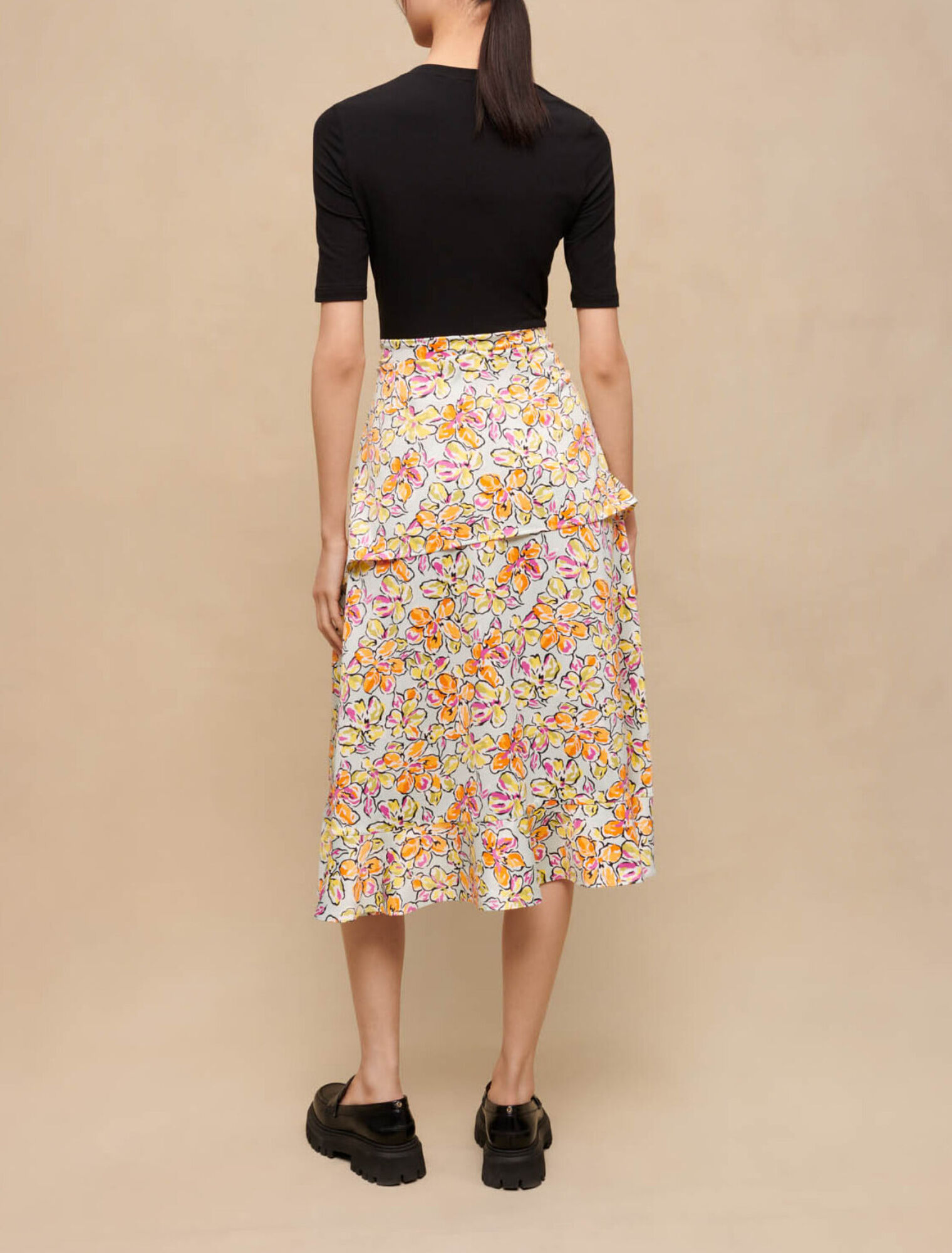 Floral print tie dress