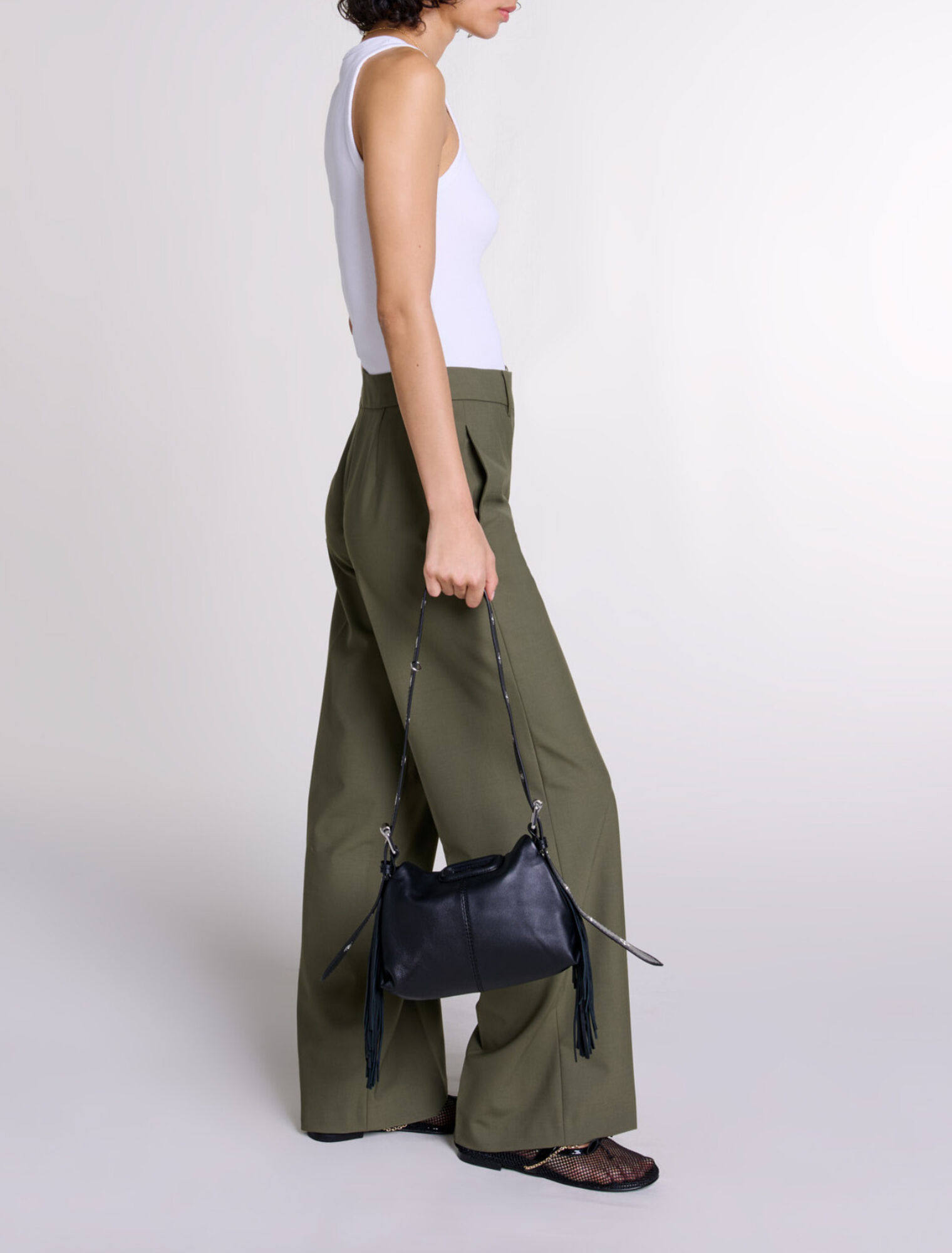 Straight-leg suit trousers