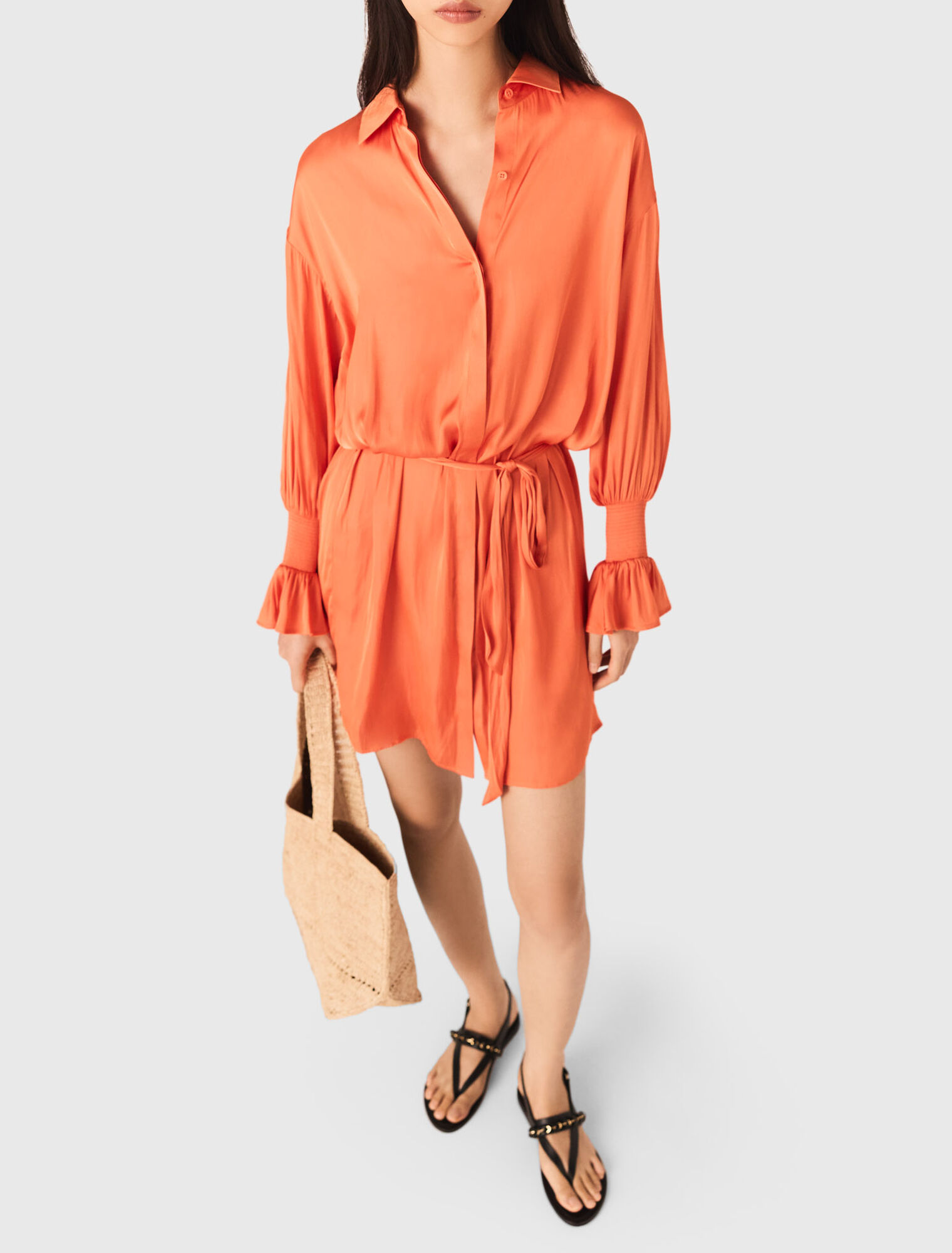Short satin dress