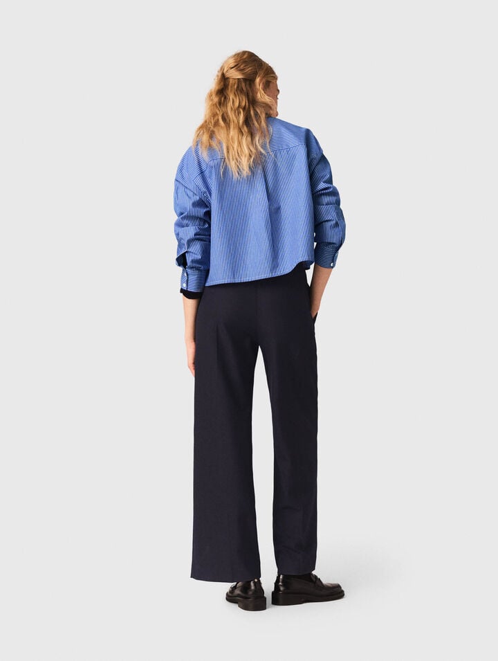 Wide-leg suit trousers