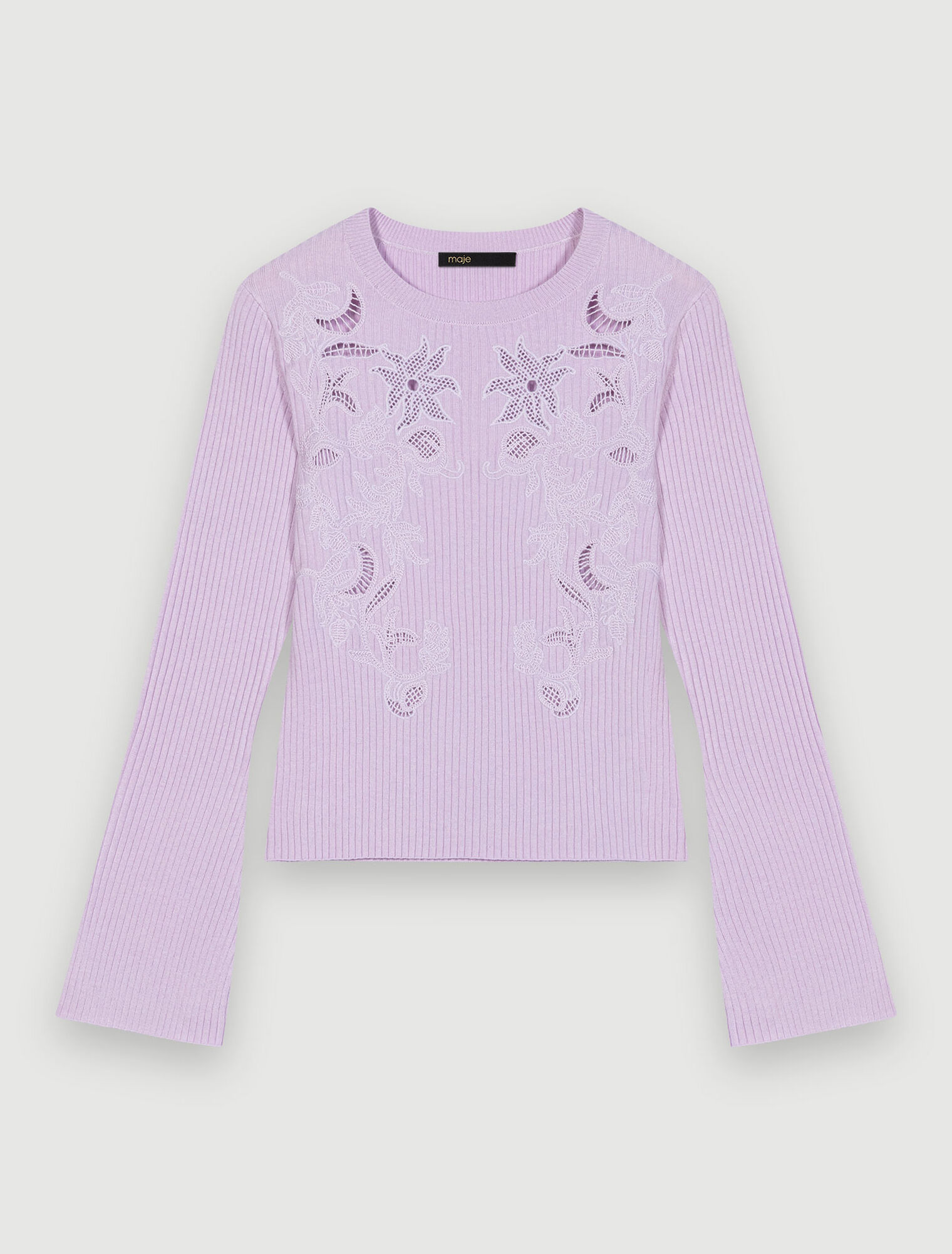 Jumper with openwork motifs