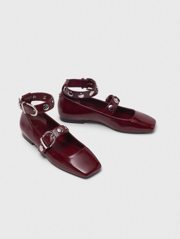 Studded leather Mary Janes