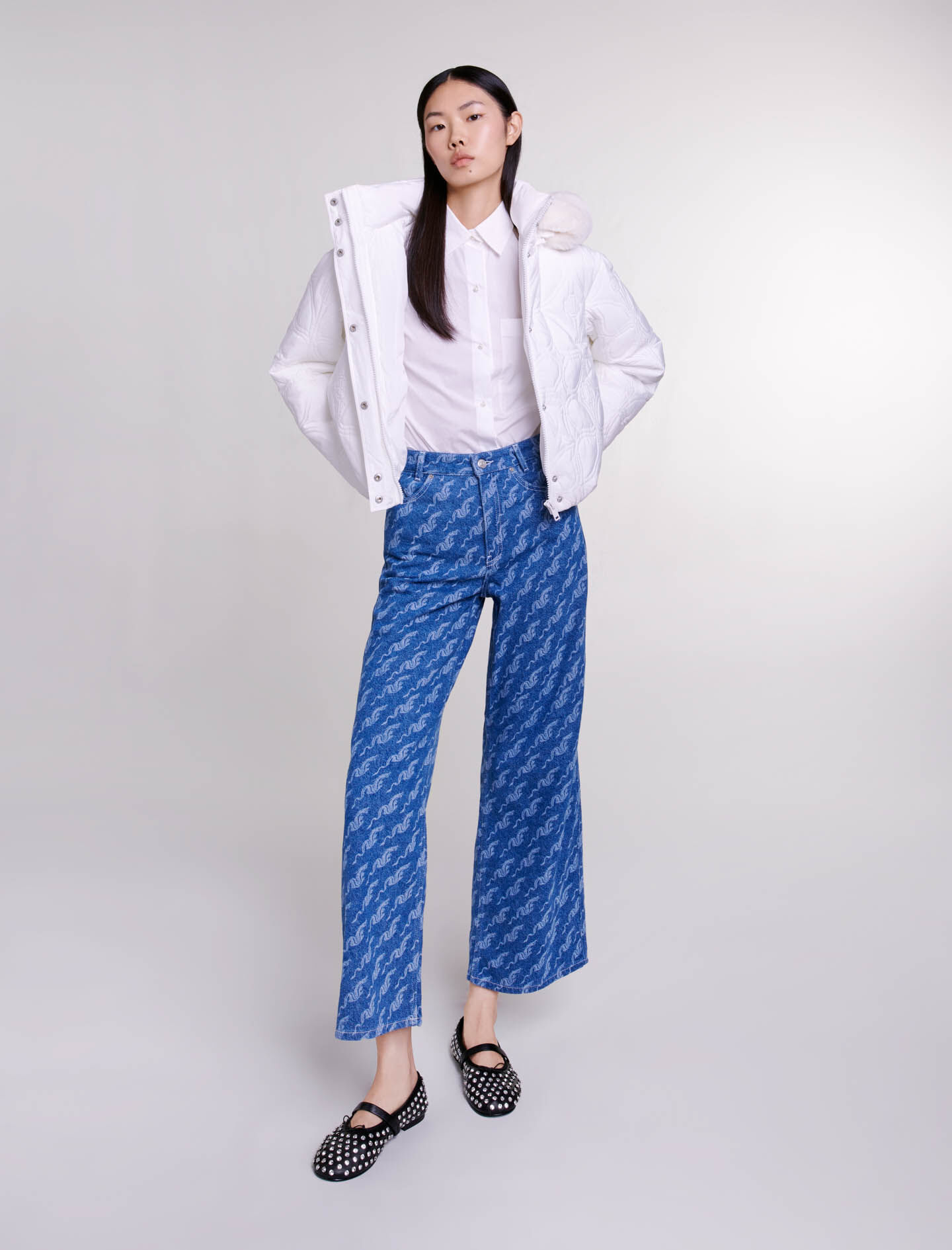 Maje puffer shop