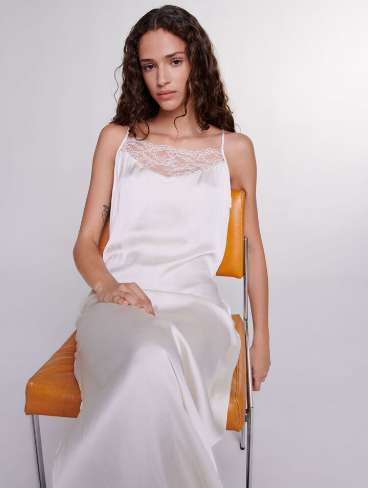 Satin-look maxi dress