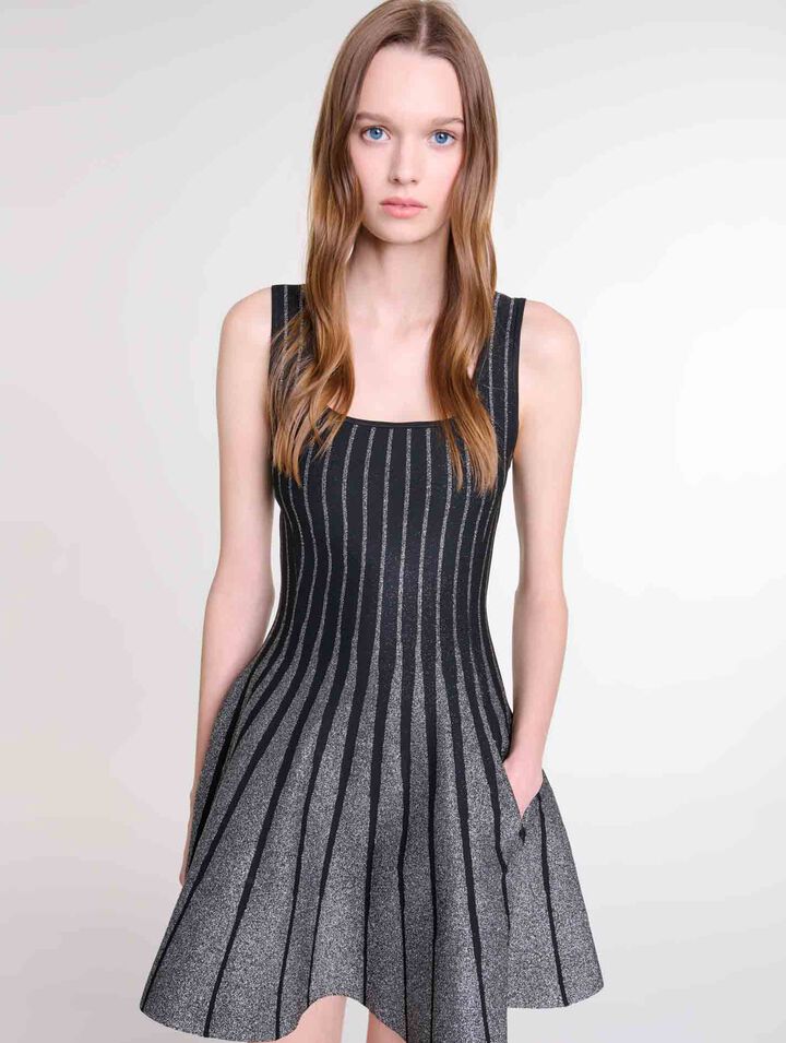 Short jacquard knit dress