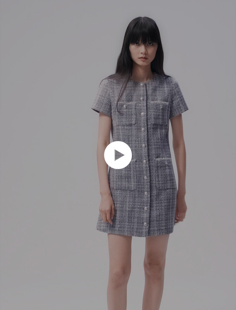 Maje tweed dress clearance