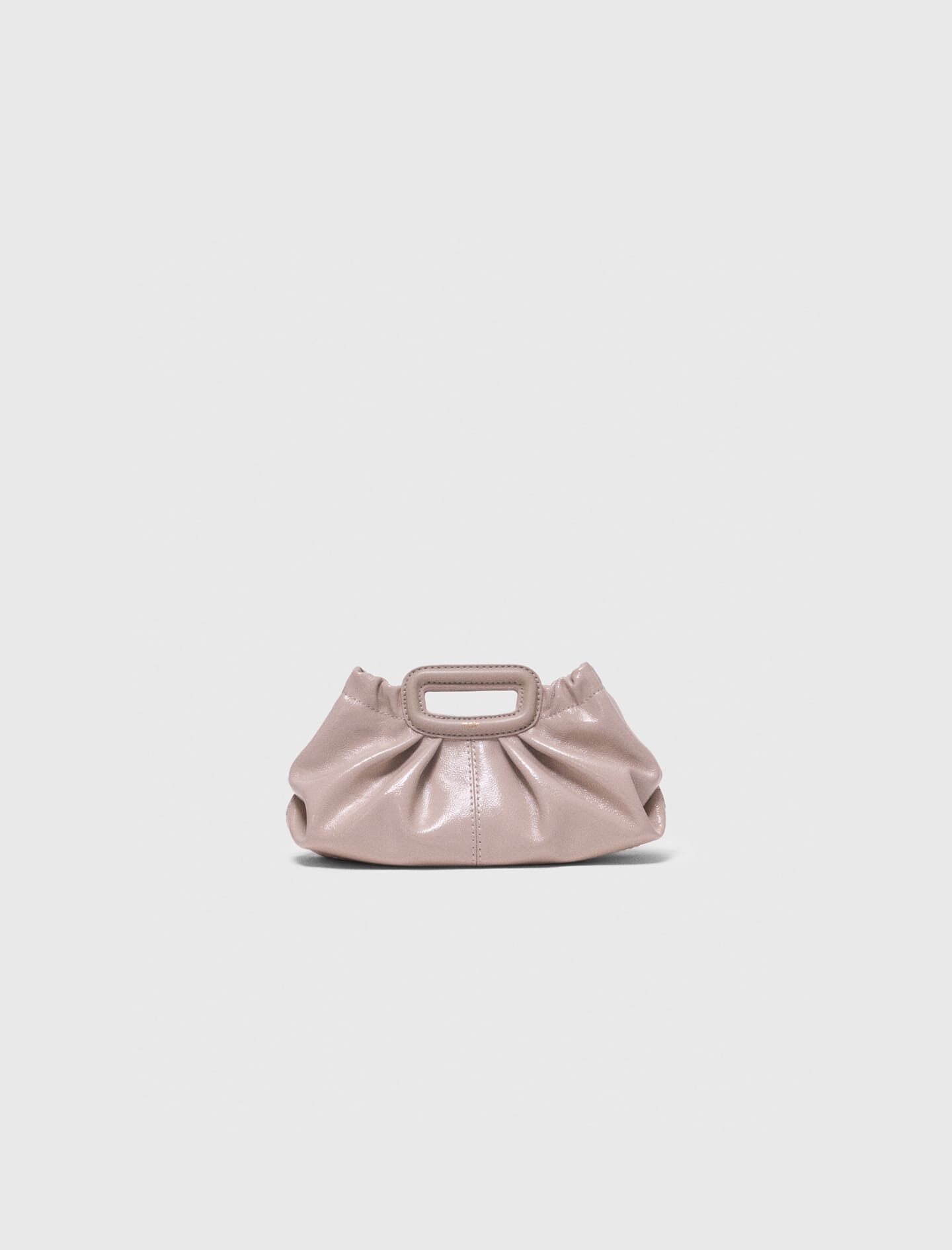 Naplak leather Milpli mini Clutch mastic beige for Women | Maje