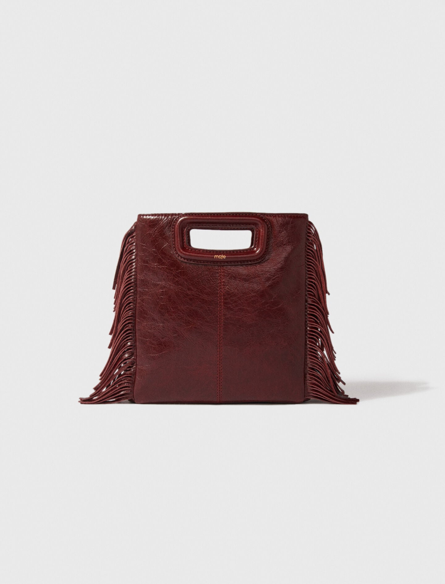Crackled leather M bag 10