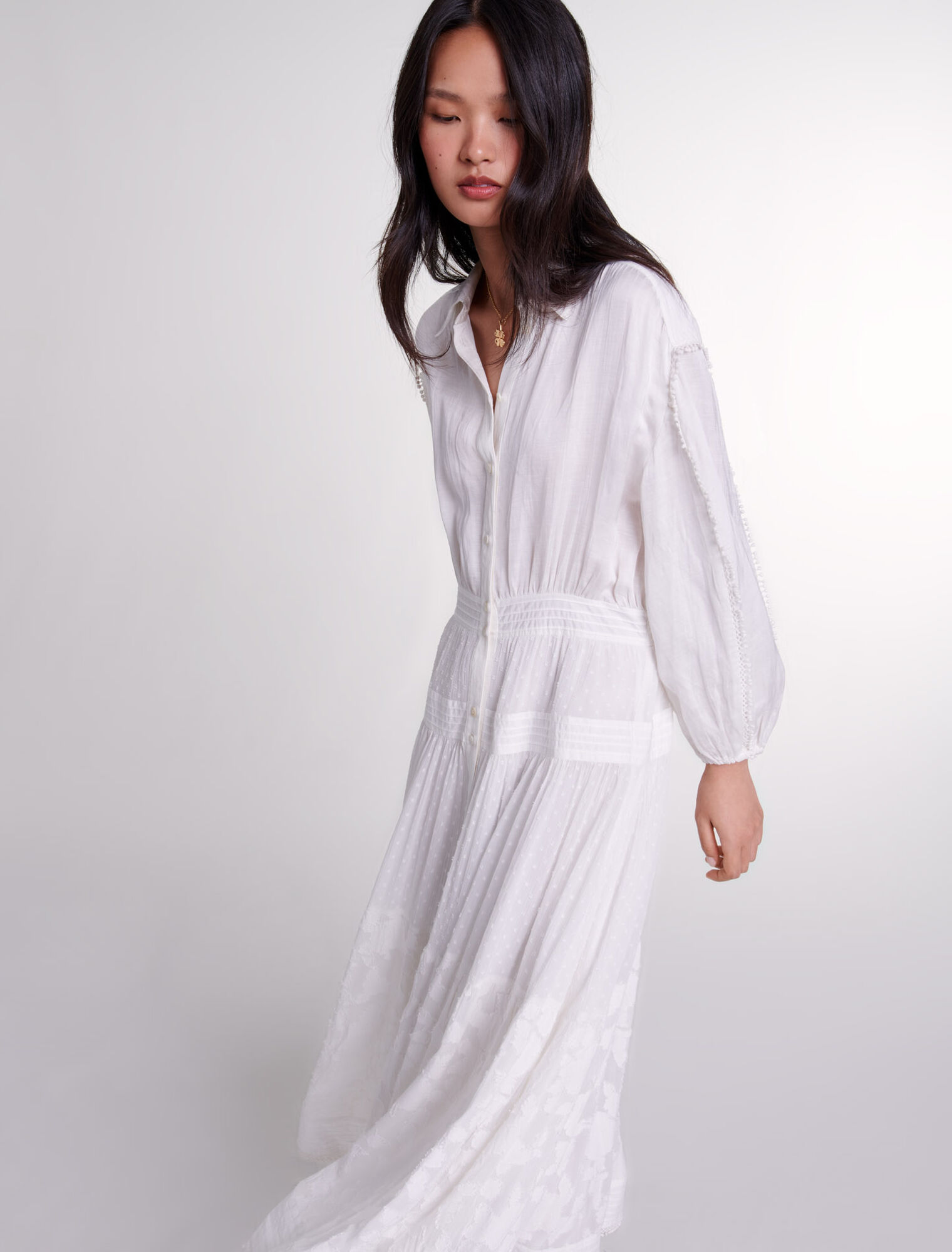 Cotton patchwork maxi dress