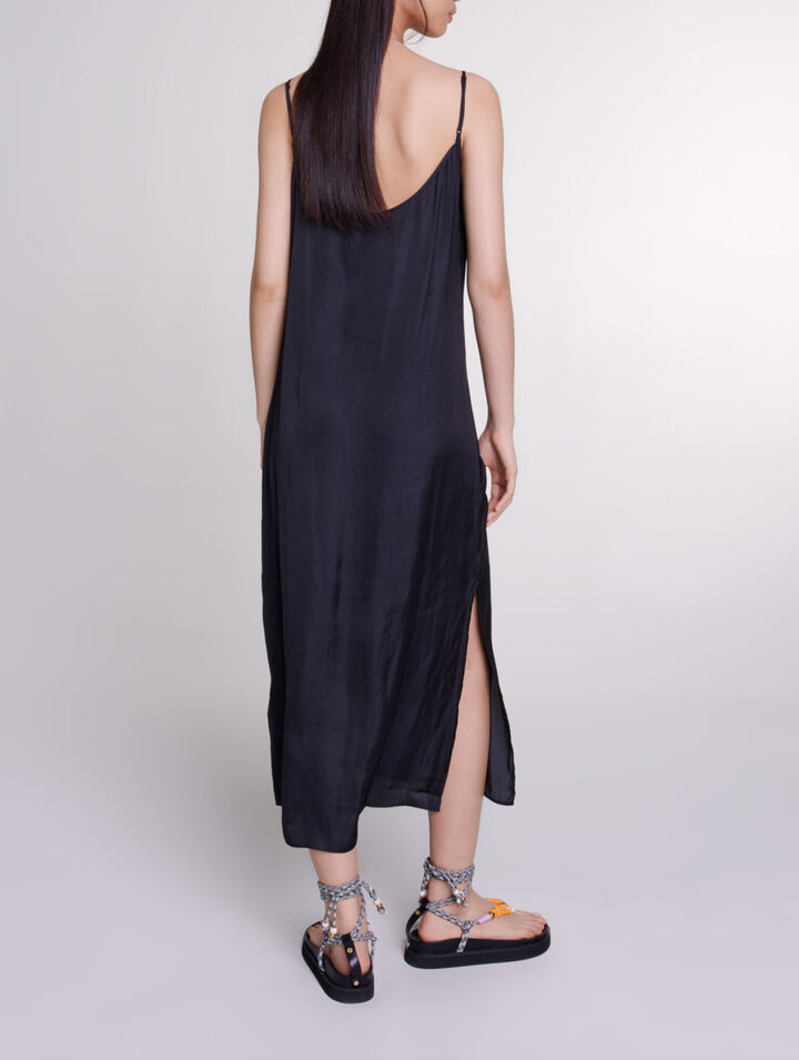Satin-look maxi dress