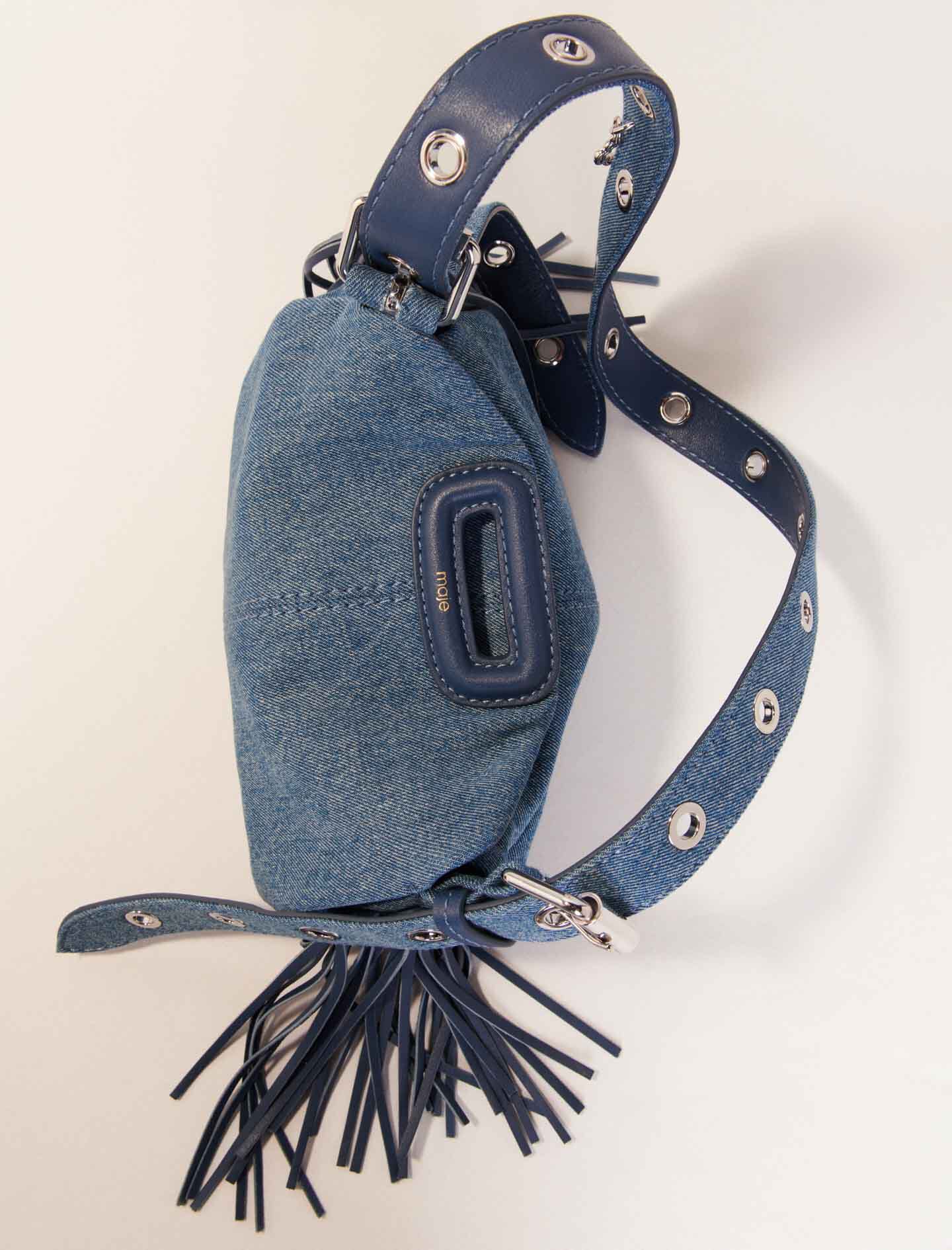 Miss M mini denim bag Blue for Women | Maje Miss M mini denim bag Blue for Women | Maje