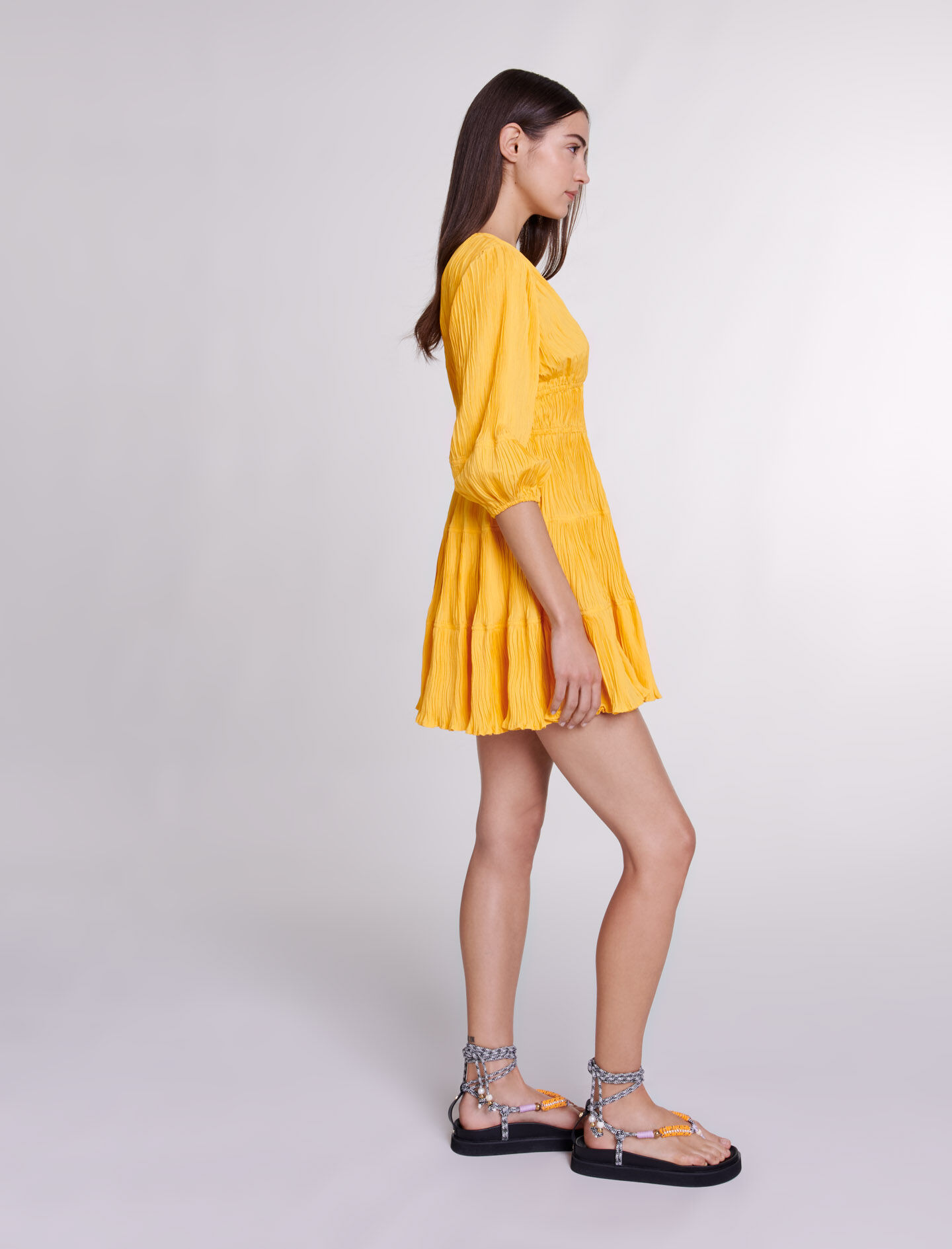Ruched short dress Dresses Maje