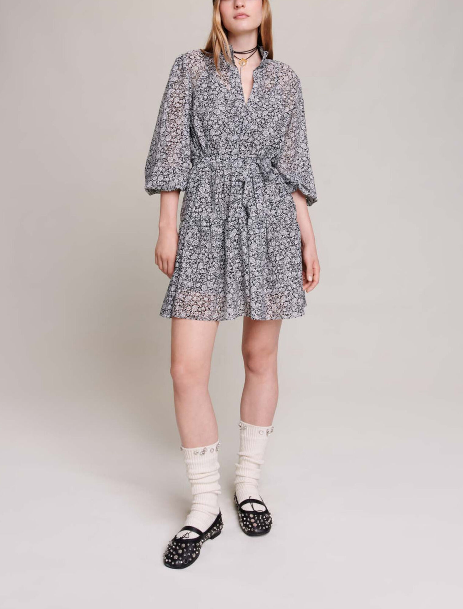 Short patterned dress