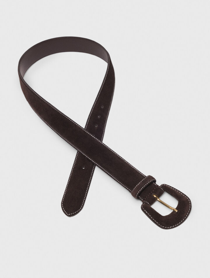 Suede belt