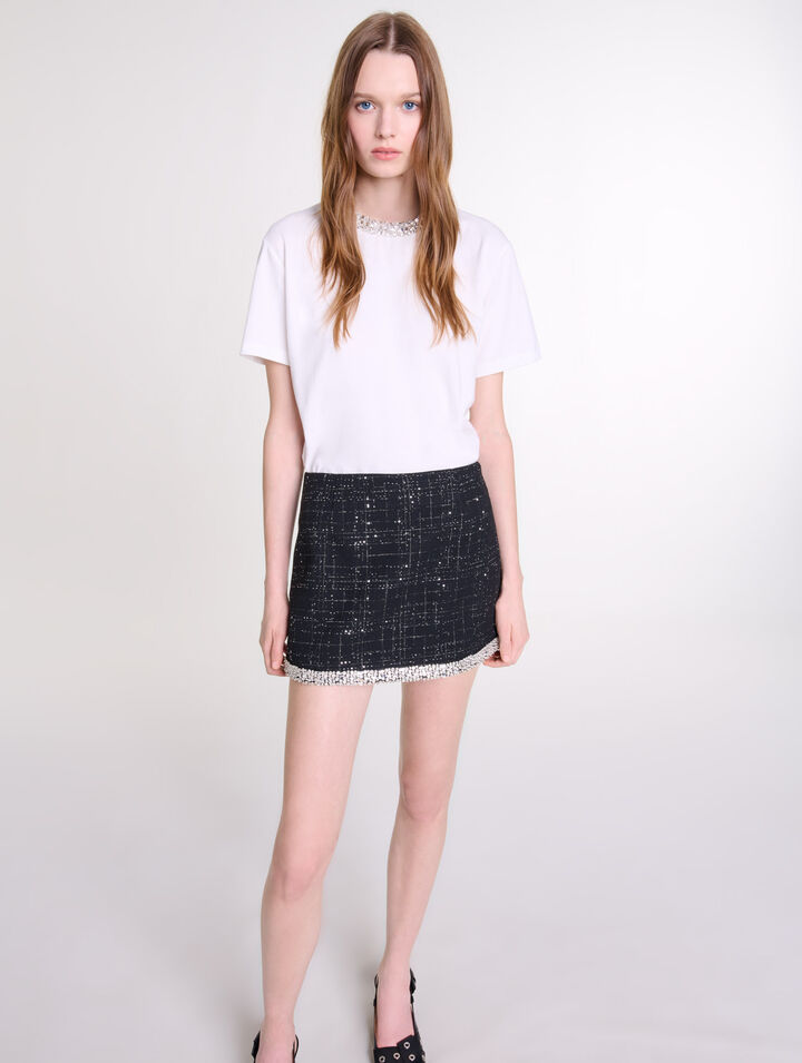 Sequinned skort