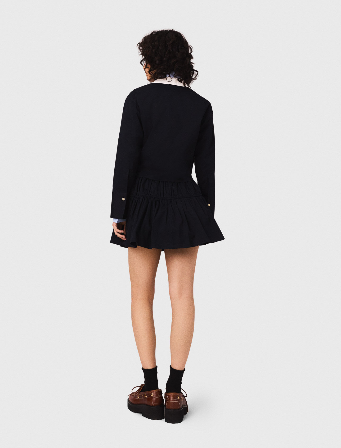 Short elasticated waist skirt Blue for Women | Maje