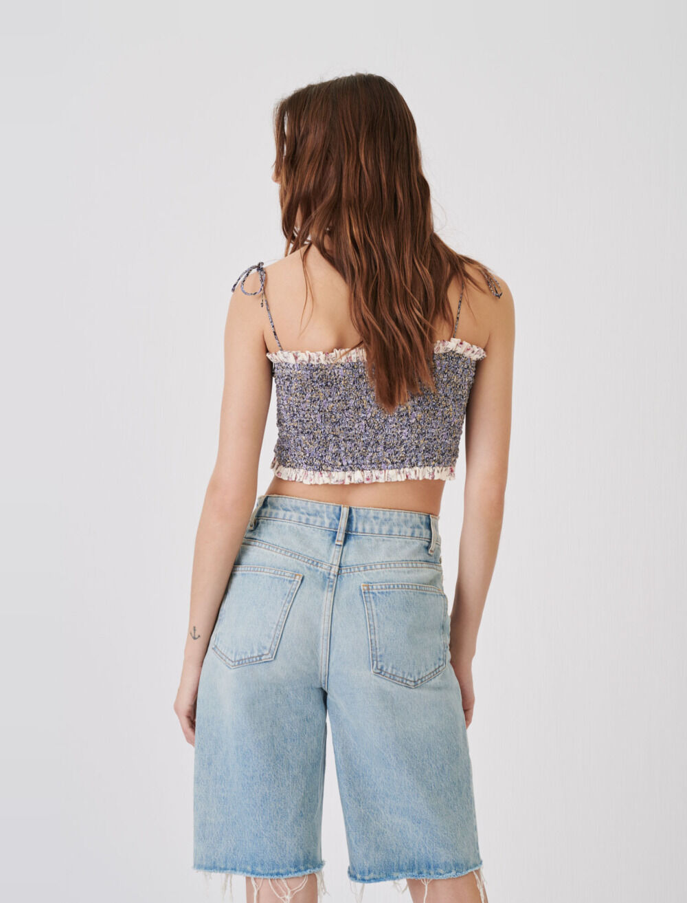 Straight denim shorts hotsell
