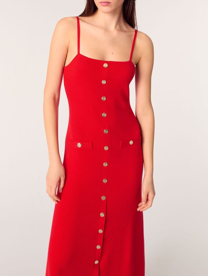 Rib knit maxi dress