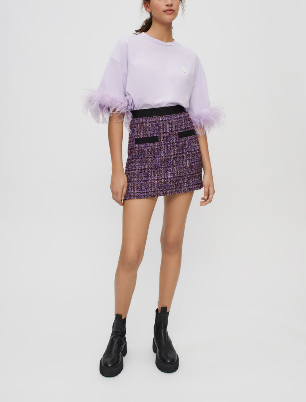 ミニスカート Msgm Black And Blue Tartan Tweed Skort Msgm Black And Blue Tartan Tweed Skort | ModeSens