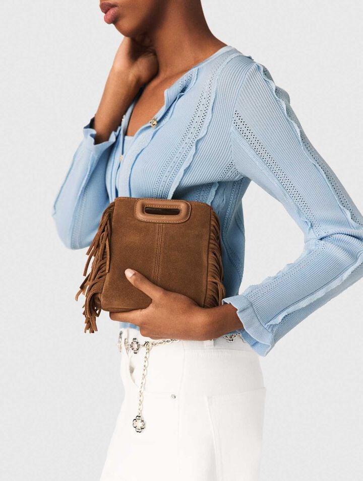 M mini bag in suede leather