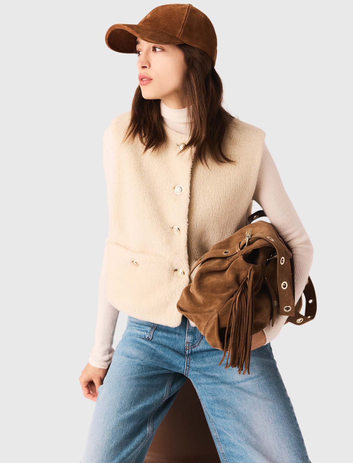 Short sleeveless puffer jacket Bicolor for Women | Maje