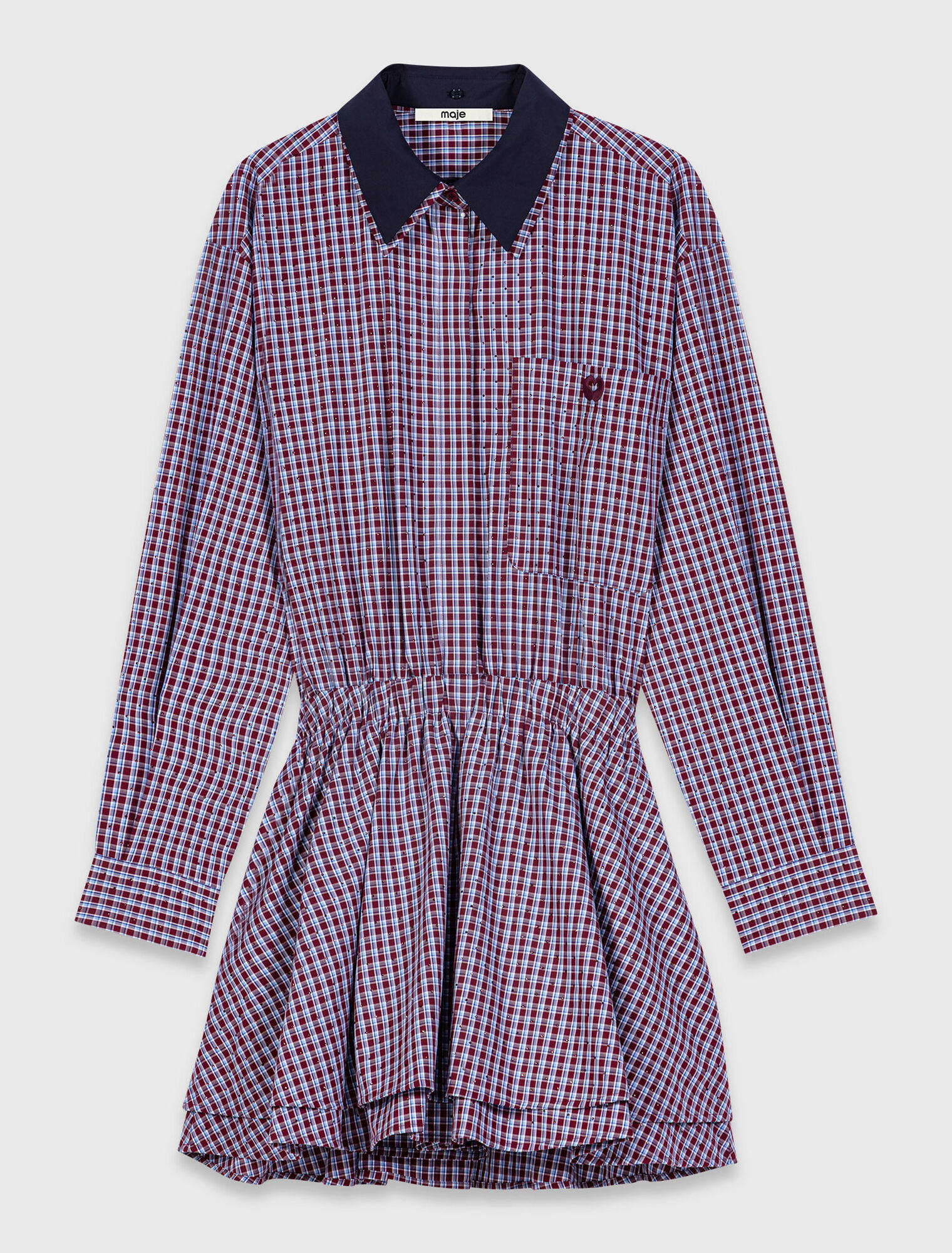 Short rhinestone checked dress